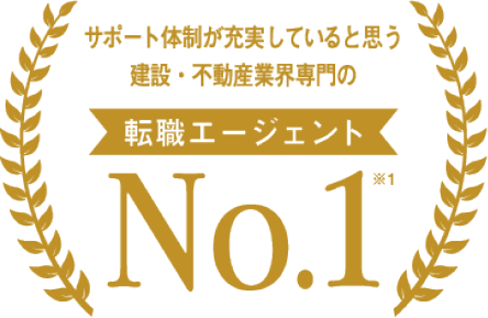 サポート体制が充実していると思う建設・不動産業界専門の転職エージェント No.1（JMRO調べ）